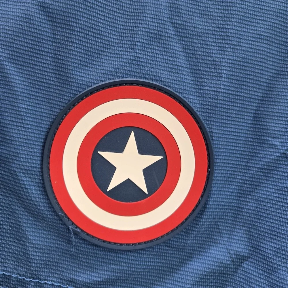 Marvel Men Swimwear M Blue‎ Board Shorts Colorblock Captain America Activewear